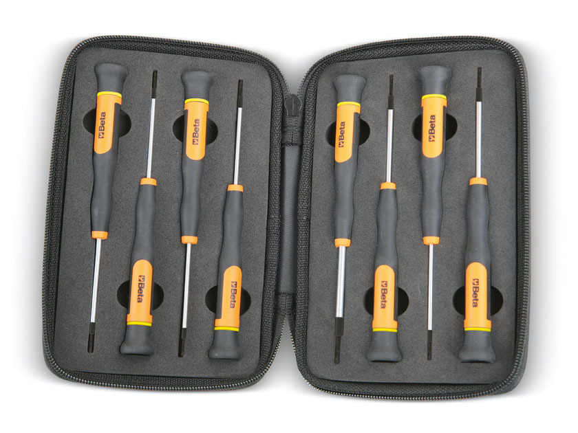Komplet wkrętaków precyzyjnych 1257lp, 8 sztuk, 1,2-4mm, w pokrowcu, model 1257lp/s8 1