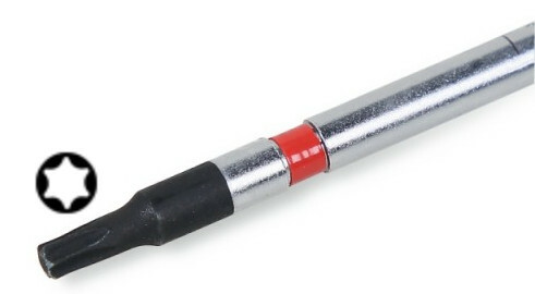 Wkrętak profil torx, typ oznaczony kolorem, model 1267mc/tx08 1