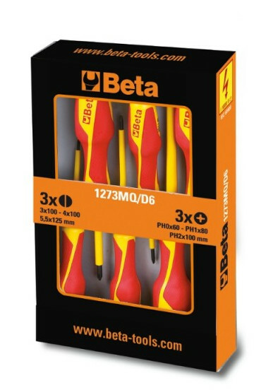 Komplet wkrętaków w izolacji do 1000v, 1274mq i 1272mq, 6 sztuk, w kartonie, model 1273mq/sd6 1