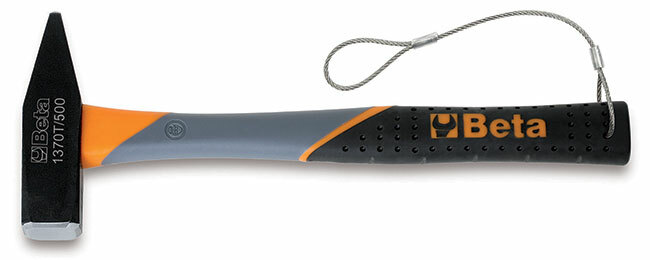 Młotek ślusarski do prac na wysokościach, trzonek kompozytowy, model 1370t-hs, 500g 1