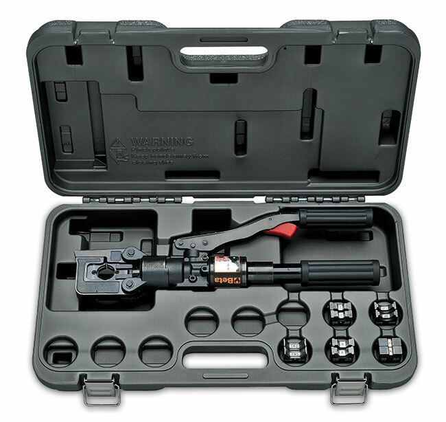 Szczypce hydrauliczne do zaciskania końcówek kablowych z zestawem 5 szczęk, w pudełku, model 1609c/c5, 50-240mm2 1