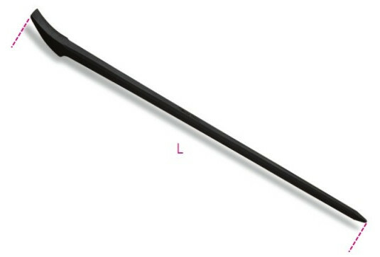 Łom dwustronny, z końcem płaskim odgiętym i spiczastym, model 1704c, 1600mm 1