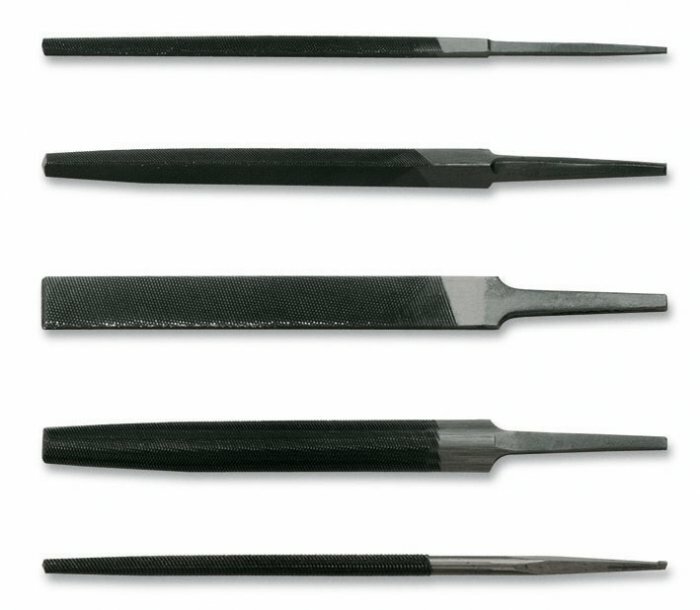 Komplet pilników równaków bez rękojeści 1718d6, q-t-p-m-r, 5 sztuk, w kartonie, model 1718d6/s5 1