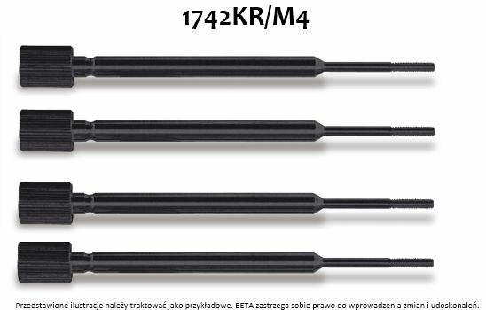Komplet trzpieni do nitownicy 1742, model 1742kr/m4, m4 (komplet 4 sztuk) 1