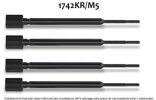 Komplet trzpieni do nitownicy 1742, model 1742kr/m5, m5 (komplet 4 sztuk) 1