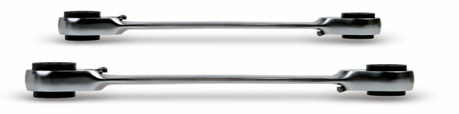 Komplet kluczy oczkowych dwustronnych, dwunastokątnych z dwukierunkowym mechanizmem zapadkowym 192, 8 - 19mm, 2 sztuki, na blist 1