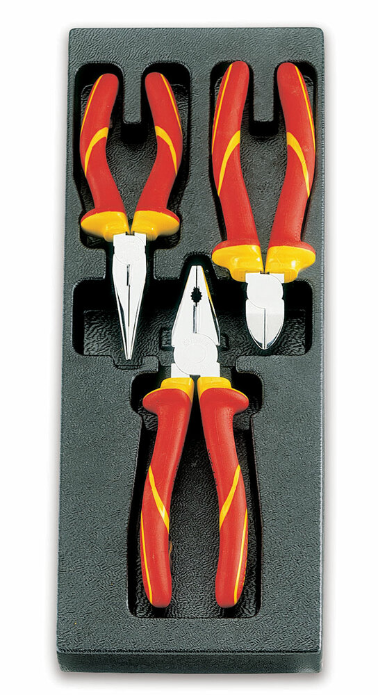 Wkład profilowany twardy z zestawem 3 szczypiec w izolacji do 1000v, model 2424/t135 1