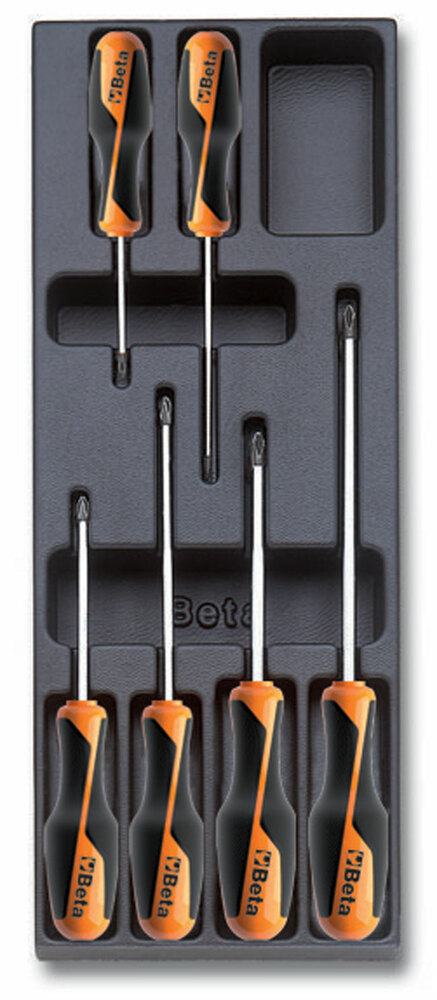 Wkład profilowany twardy z zestawem 6 wkrętaków beta grip, 1262, ph0-ph2, model 2424/t202 1