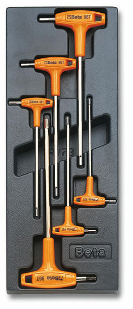 Wkład profilowany twardy z zestawem 6 kluczy 96t, 2-6mm, model 2424/t52 1