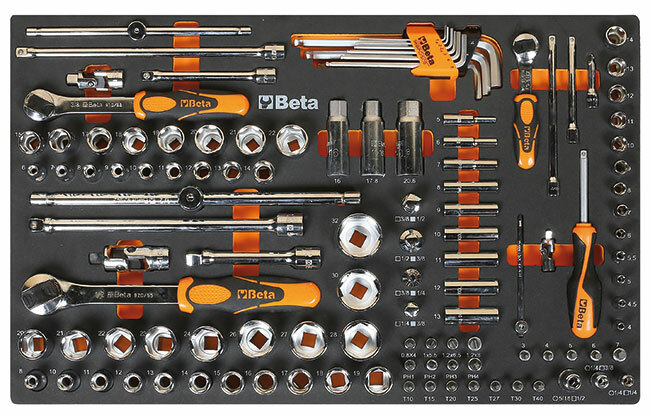 Zestaw  116 narzędzi w miękkim wkładzie profilowanym, model 2450/m105 1