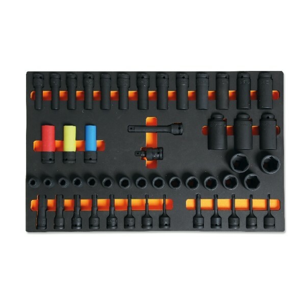 Zestaw nasadek 1/2   z akcesoriami w miękkim wkładzie profilowanym 50szt, model 2450/m128 1