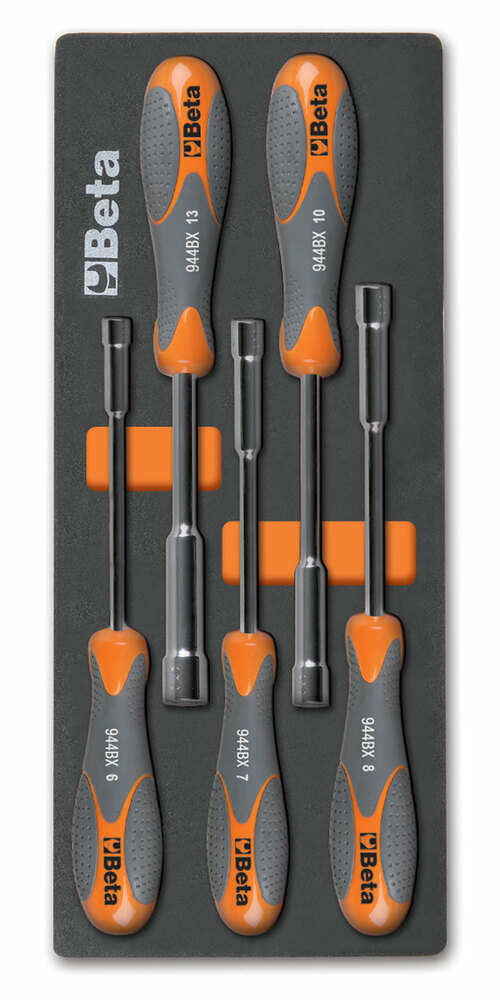 Wkład profilowany miękki z zestawem 5 kluczy nasadowych 944bx, 6-13mm, model 2450/m227 1