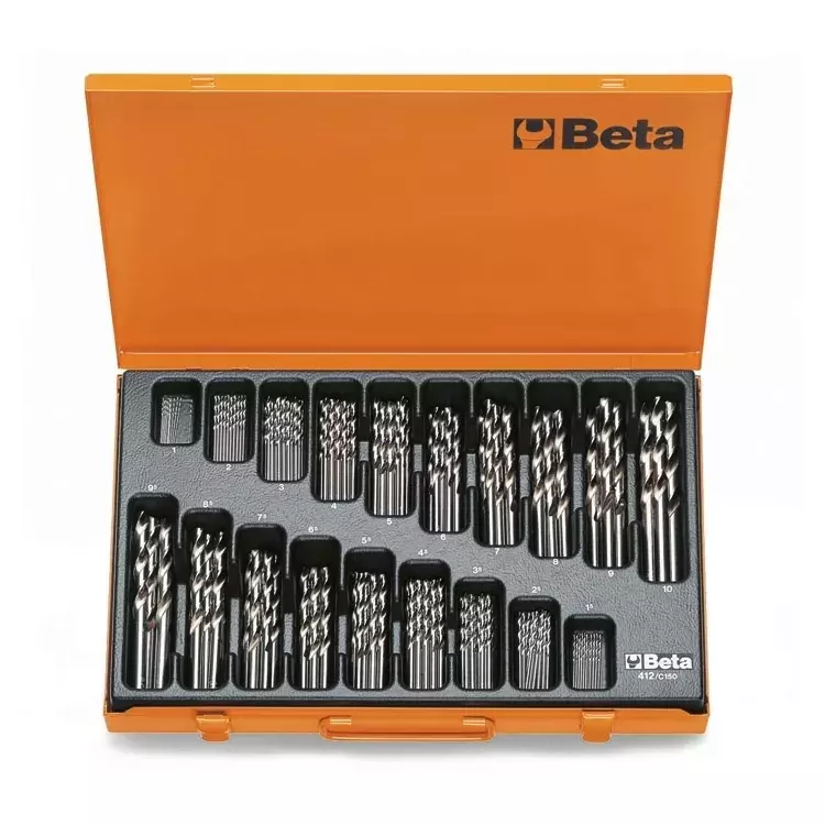 Komplet 150 wierteł 1-10x0,5mm szlifowanych HSS Beta 412/C150 1