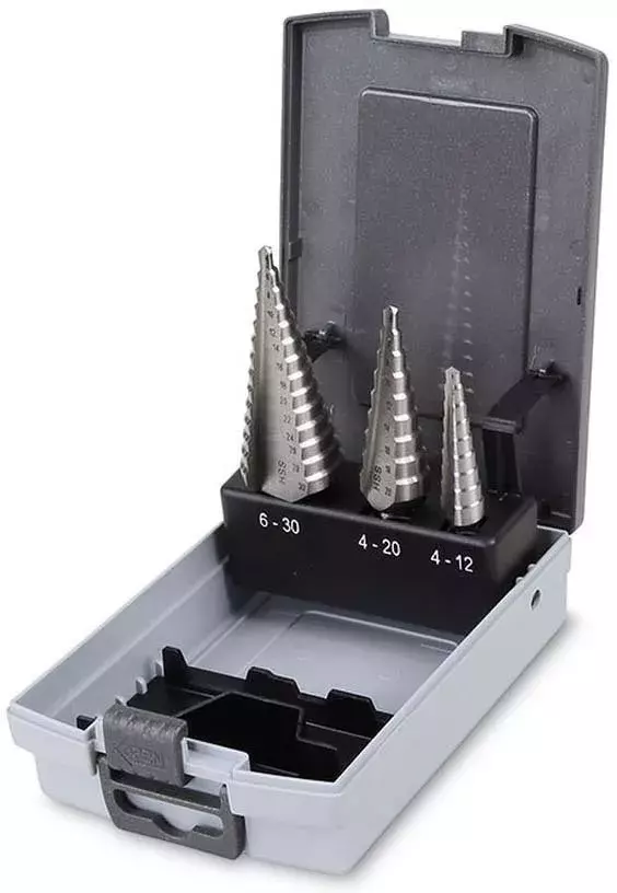 Komplet 3 wierteł stożkowych 4-30mm stopniowych HSS Beta 425/SP3 1