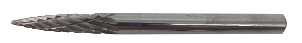 Pilnik obrotowy z węglika spiekanego, kształt ostrołukowy, 3x13mm, trzpień 3mm, nacięcie standard z łamaczem wióra, model 426md- 1
