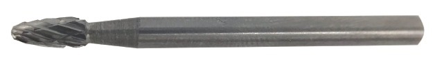 Pilnik obrotowy z węglika spiekanego, kształt płomieniowy, 3x16mm, trzpień 3mm, nacięcie standard z łamaczem wióra, model 426md- 1