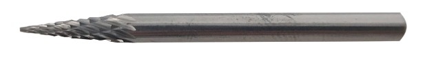 Pilnik obrotowy z węglika spiekanego, kształt stożkowy, 3x11mm, trzpień 3mm, nacięcie standard z łamaczem wióra, model 426md-3/t 1