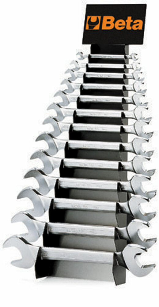 Komplet kluczy płaskich dwustronnych 55, 6-32mm, 13 sztuk, na stojaku metalowym, model 55/sp13 1