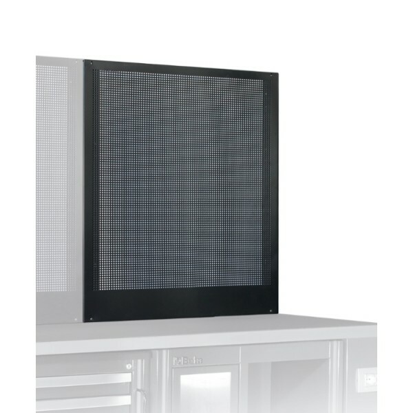 Panel ścienny perforowany rsc55, z blachy stalowej, lakierowany, model 5500/c55pfa-0.8, 800x1020x25mm, czarny 1