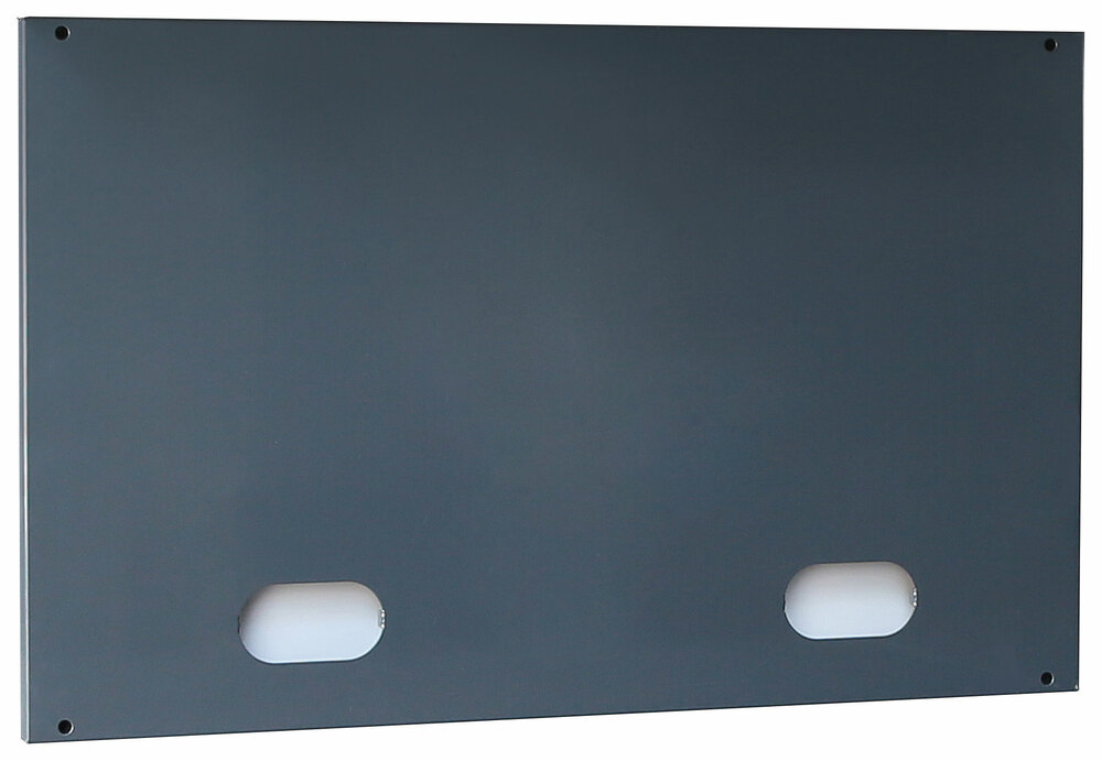Panel ścienny podszafkowy pełny rsc55, z blachy stalowej, lakierowany, z dwoma otworami do montażu gniazd elektrycznych, model 5 1