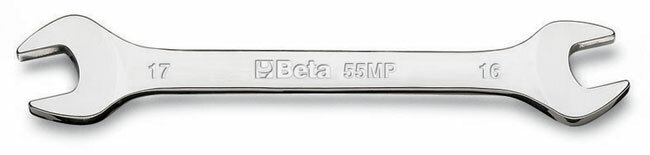 Klucz płaski dwustronny, polerowany, model 55mp, 18x19mm 1