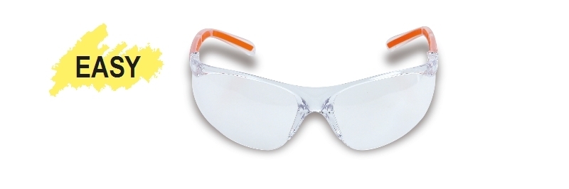 Okulary ochronne easy z bezbarwnymi soczewkami z poliwęglanu, model 7061tc 1
