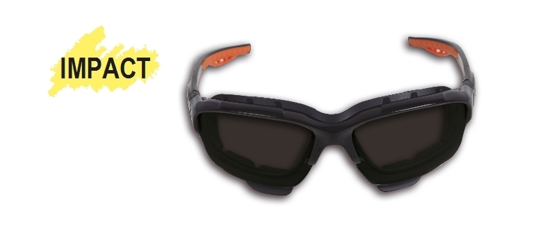 Okulary ochronne z przyciemnianymi soczewkami z poliwęglanu, model 7093bd 1