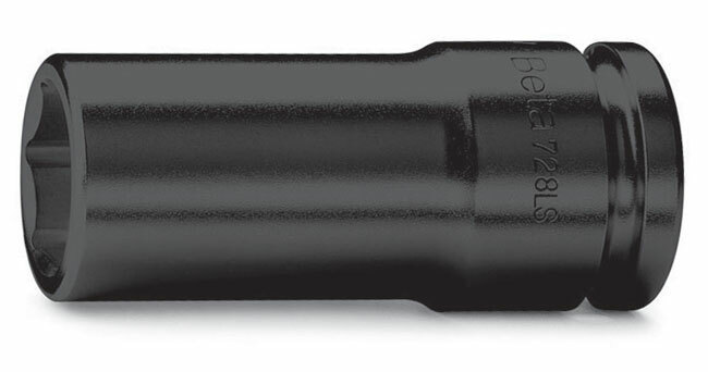 Nasadka udarowa sześciokątna, długa smukła z gniazdem 3/4, model 728ls, 22mm 1