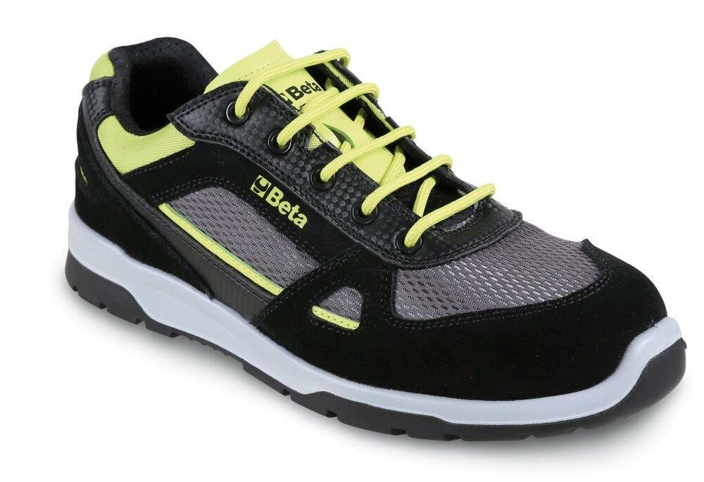 Półbuty robocze sneakersy S1P zamszowe żółto/czarne nylonowa siateczka podnosek polimerowy rozmiar 37 Beta 7314AF/37 1