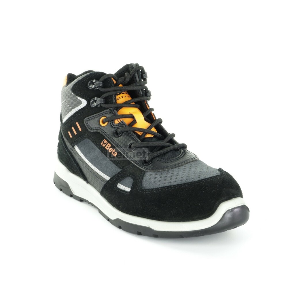 Trzewiki robocze sneakersy S3 z zamszu i mikrofibry szaro/czarne siateczka podnosek metalowy rozmiar 41 Beta 7318AN/41 1