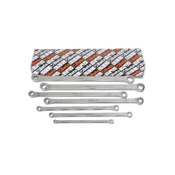 Komplet kluczy oczkowych dwustronnych prostych, długich  88, 8-24mm, 7 sztuk, w kartonie, model 88/s7 1