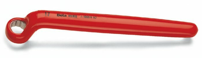 Klucz oczkowy jednostronny odsadzony w izolacji do 1000v, model 89mq, 17mm 1