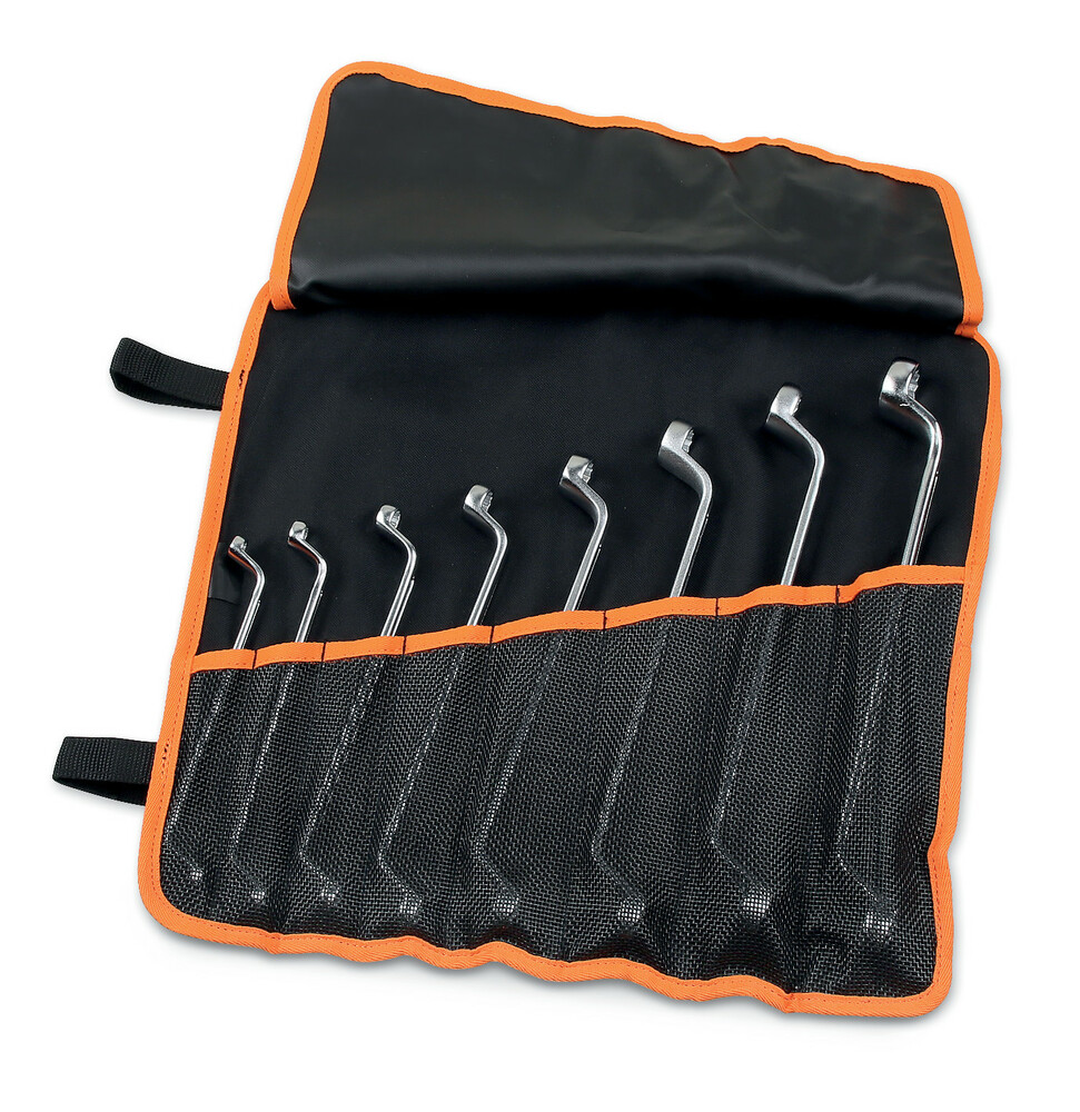Komplet kluczy oczkowych dwustronnych odsadzonych 90, 6-22mm, 8 sztuk, w pokrowcu, model 90/b8n 1