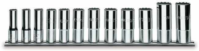 Komplet nasadek 910asl, 1/4-7/8, 12 sztuk, na szynie metalowej, model 910asl/sb12 1