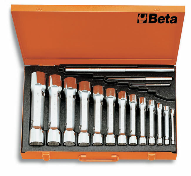 Komplet kluczy rurowych dwustronnych 930, 6-32mm, 13 sztuk, w pudełku metalowym, model 930/c13 1