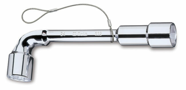 Klucz nasadowy kątowy dwustronny wzmocniony do prac na wysokościach, model 932hs, 8mm 1