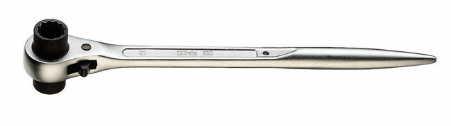 Klucz nasadowy jednostronny z dwukierunkowym mechanizmem zapadkowym, model 93c, 17x19mm 1