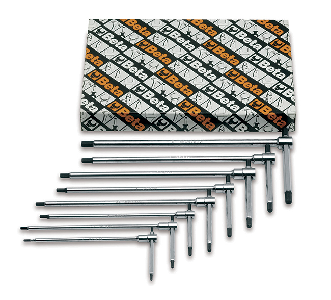 Komplet kluczy trzpieniowych sześciokątnych, typu t 951, 2-6mm, 8 sztuk, w kartonie, model 951/s8 1
