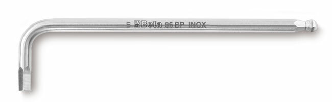 Klucz trzpieniowy kątowy sześciokątny z kulistą końcówką, stal inox aisi 420, model 96bpinox, 2,5mm 1