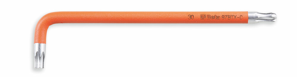 Klucz trpieniowy kątowy z końcówką kulistą profil torx,rozmiar oznaczony kolorem, model 97btx-c/09 1