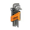Komplet kluczy trzpieniowych kątowych profil tamper resistant torx 97rtx, t9 - t40, 8 sztuk, w uchwycie z tworzywa sztucznego, m 1