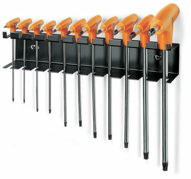 Komplet kluczy trzpieniowych kątowych profil torx z rękojeścią 97ttx, t8-t50, 11 sztuk, w wieszaku, model 97ttx/sp11 1