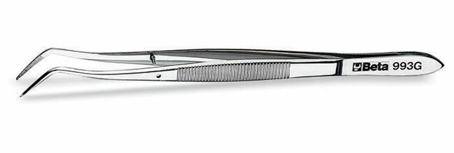 Pęseta odgięta, model 993g, 160mm 1