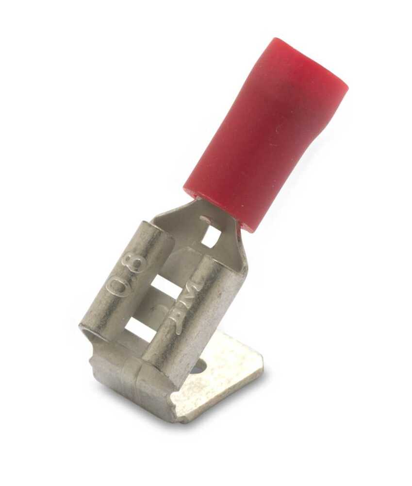 Nasuwka izolowana z odgałęzieniem z antywibracyjną tulejką miedzianą, 1.5-6.3/0.8, pvc, zakres 0.25-1.5 mm2, czerwona, opakowani 1