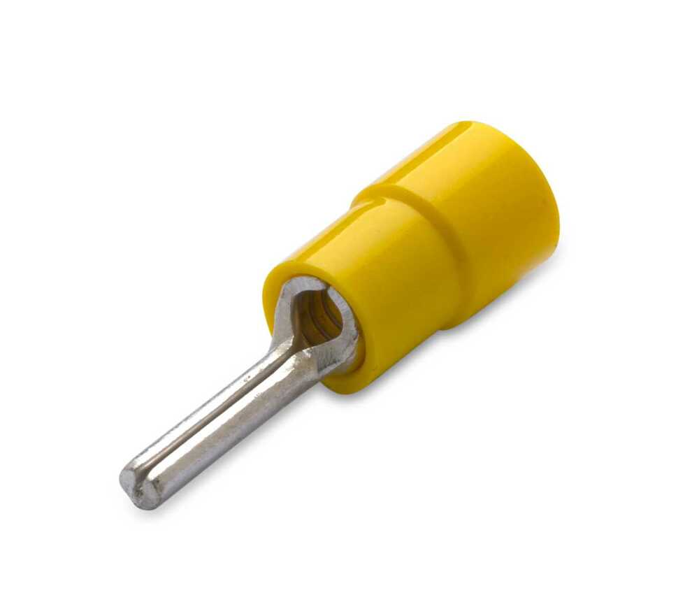 Końcówka igiełkowa izolowana, 6/12, pvc, zakres 4-6 mm2, żółte, opakowanie 50 sztuk model bm00350 1