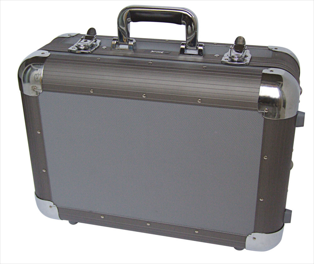 Walizka aluminiowa na kółkach, z uchwytem teleskopowym, na narzędzia, 482x340x205 model bm18400 1