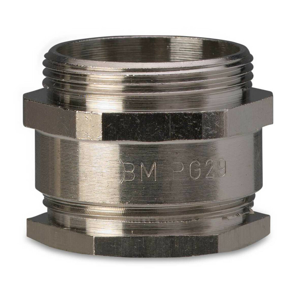 Dławik mosiężny niklowany ip54, gwint m25x1,5, zakres przewodów śr17-19 mm, opakowanie 50 sztuk model bm2825 1