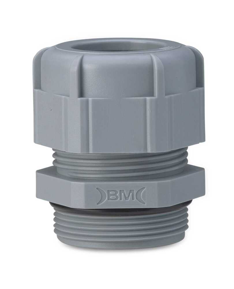 Dławik kablowy ip68, gwint pg 13,5, szary ral 7001, z uszczelką, zakres przewodów śr6-11 mm, opakowanie 25 sztuk model bm4313 1