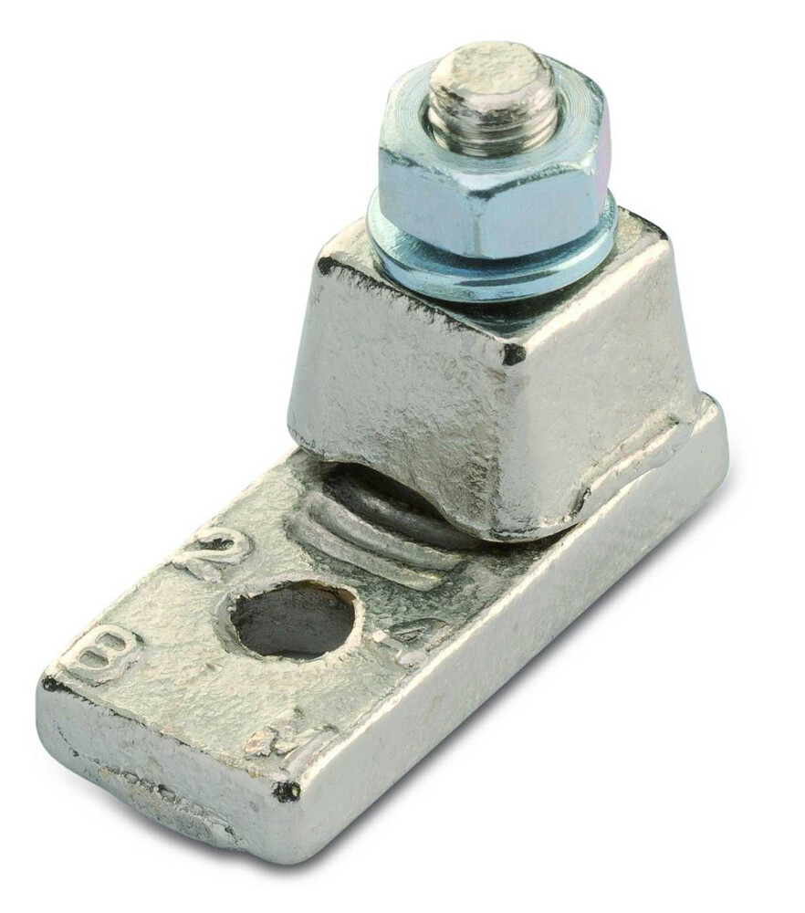 Końcówka oczkowa jednośrubowa, mosiądz niklowany, 50/8, zakres 35-50 mm2, śr8, m10, opakowanie 50 sztuk model bm5163 1