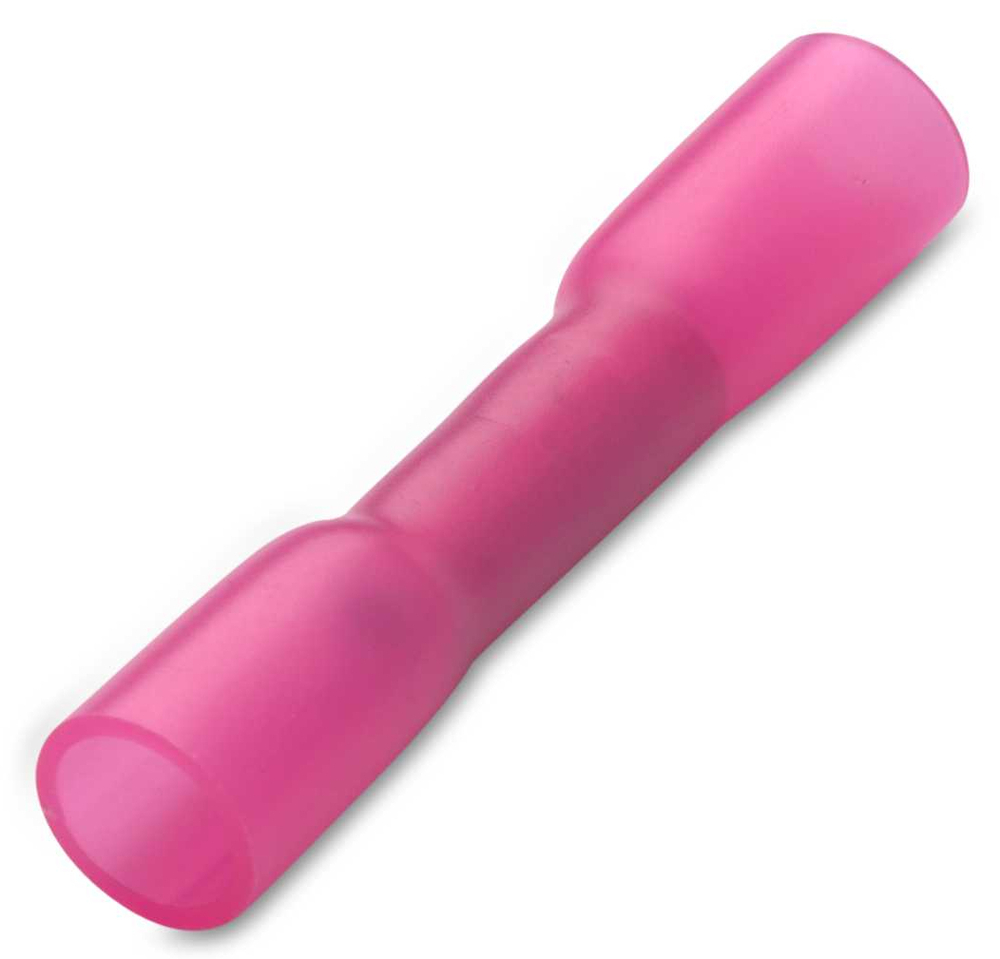 Łącznik przewodów na styk w izolacji termokurczliwej, 0.5-1.5 mm2, do zaciskania, czerwony, opakowanie 25 sztuk model BM90160S 1
